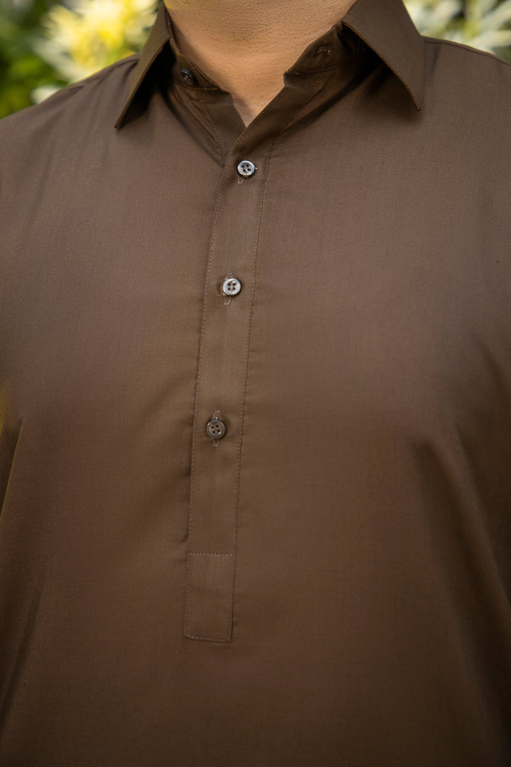 Latest Brown Design Shalwar Kameez Pakistan