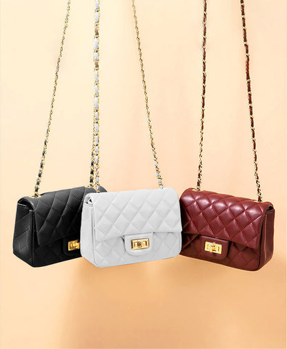 Fineur - Quilted DockLock Crossbody Bag ~ White