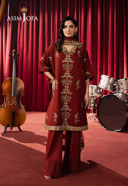 AJPF-12 EMBROIDERED SILK 3 PCS