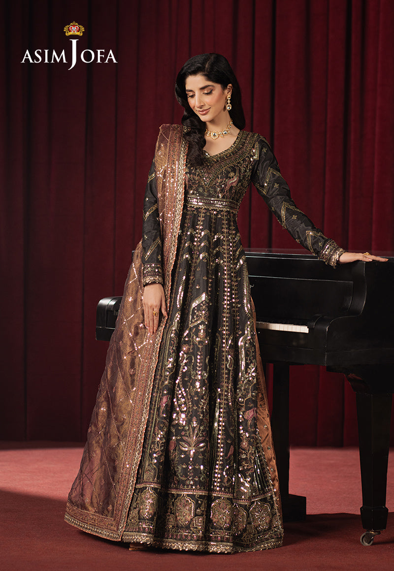 AJPF-38 EMBROIDERED SHIMMER SILK 3 PCS