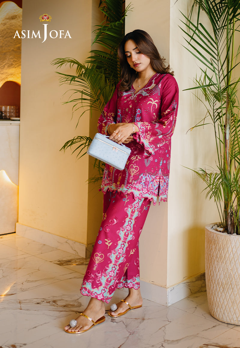 AJPBC-10 Printed Cambric Stitched 2 Pcs