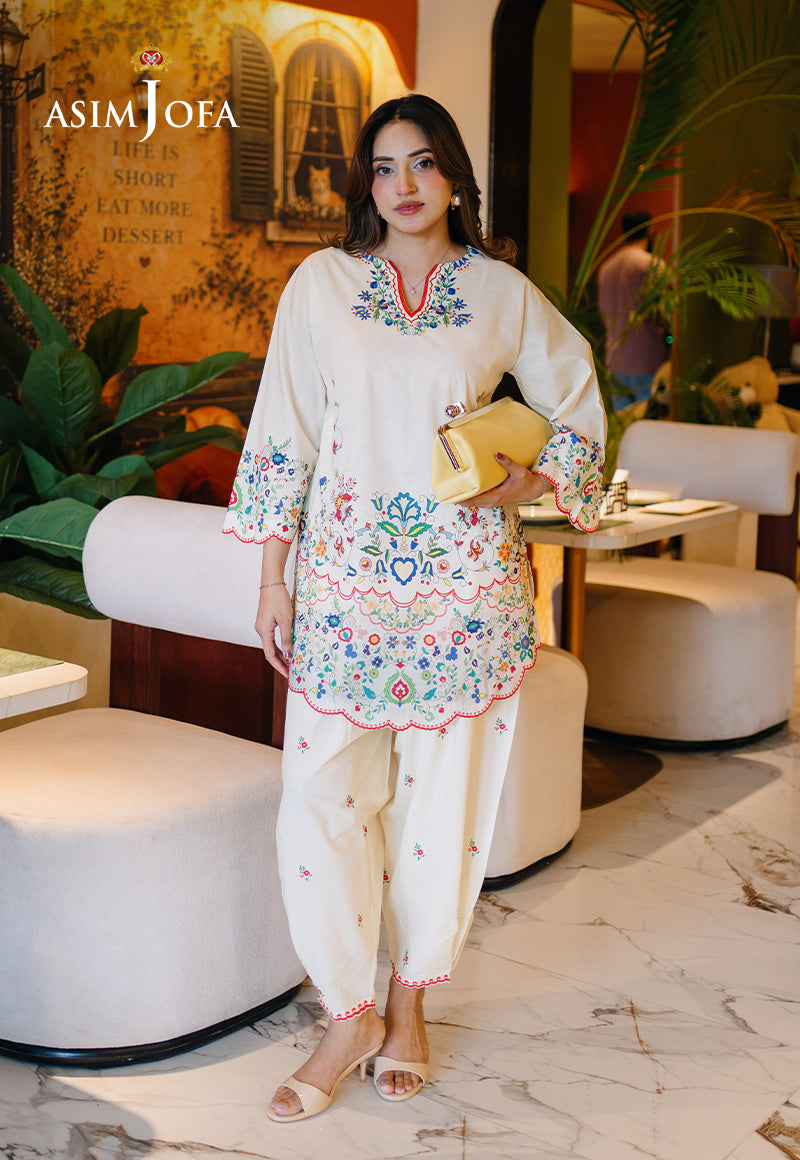 AJPBC-07 Printed Cambric Stitched 2 Pcs