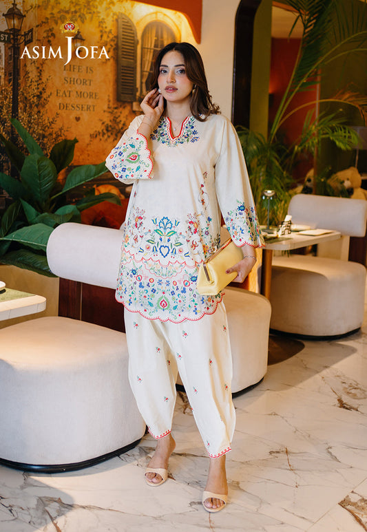 AJPBC-07 Printed Cambric Stitched 2 Pcs