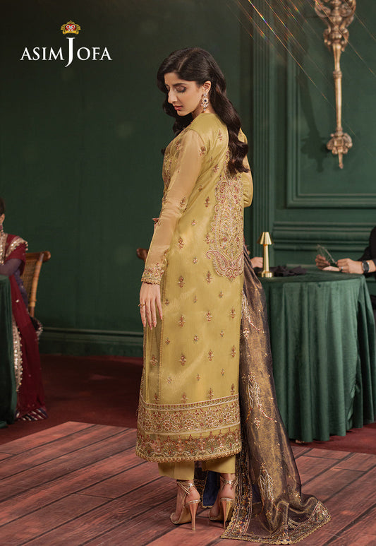 AJPF-26 EMBROIDERED ZARI NET 3 PCS