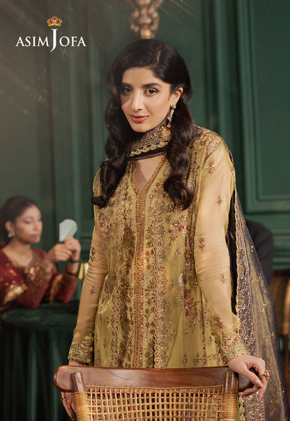 AJPF-26 EMBROIDERED ZARI NET 3 PCS