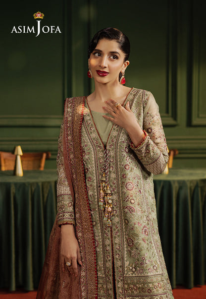 AJPF-35 EMBROIDERED ZARI KOTA SOFT NET 3 PCS