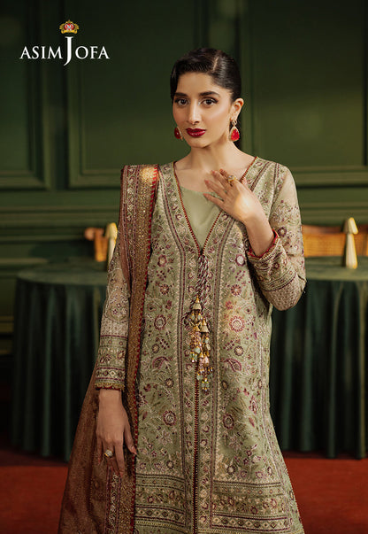 AJPF-35 EMBROIDERED ZARI KOTA SOFT NET 3 PCS