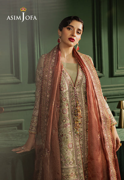 AJPF-35 EMBROIDERED ZARI KOTA SOFT NET 3 PCS