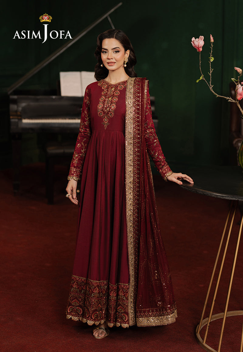 AJPF-15 EMBROIDERED TWO TONE COTTON SILK 2 PCS