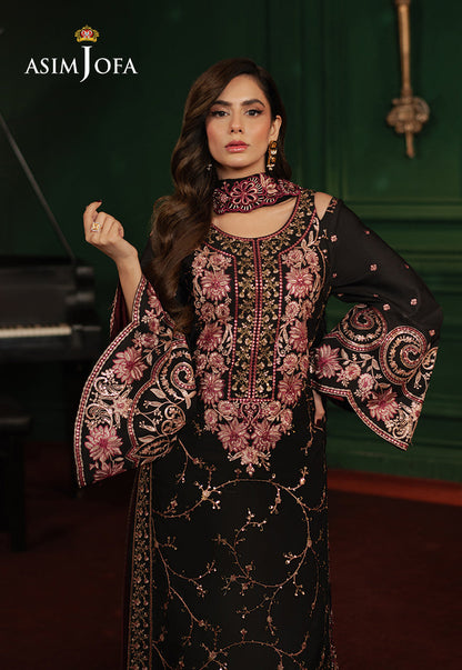 AJPF-19 EMBROIDERED SILK 3 PCS