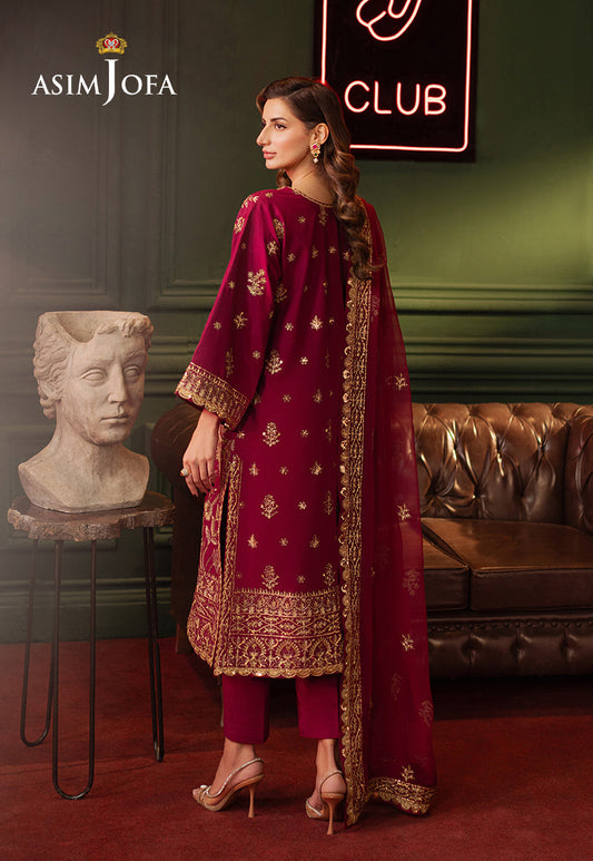 AJPF-13 EMBROIDERED LAWN SILK 3 PCS