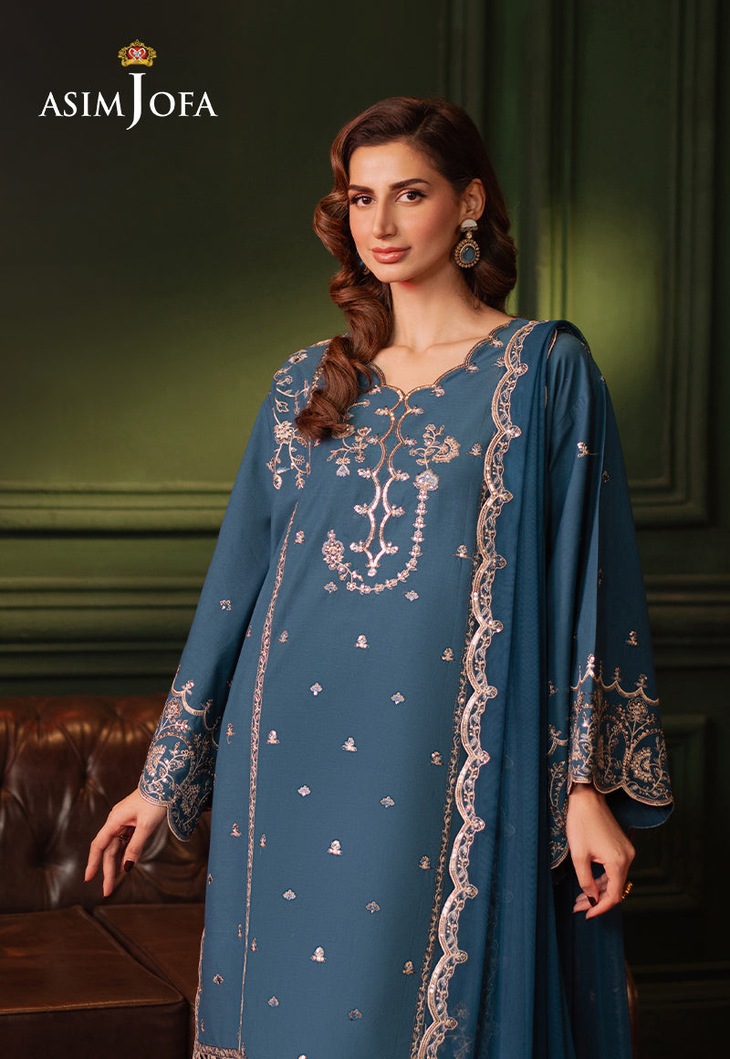 AJPF-10 EMBROIDERED SILK 3 PCS