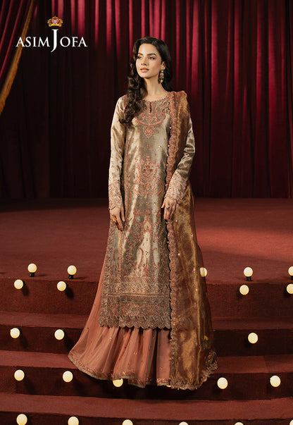 AJPF-16 EMBROIDERED ZARI TISSUE 3 PCS