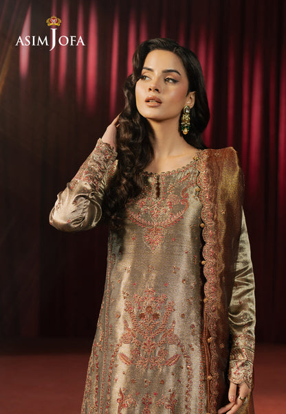 AJPF-16 EMBROIDERED ZARI TISSUE 3 PCS
