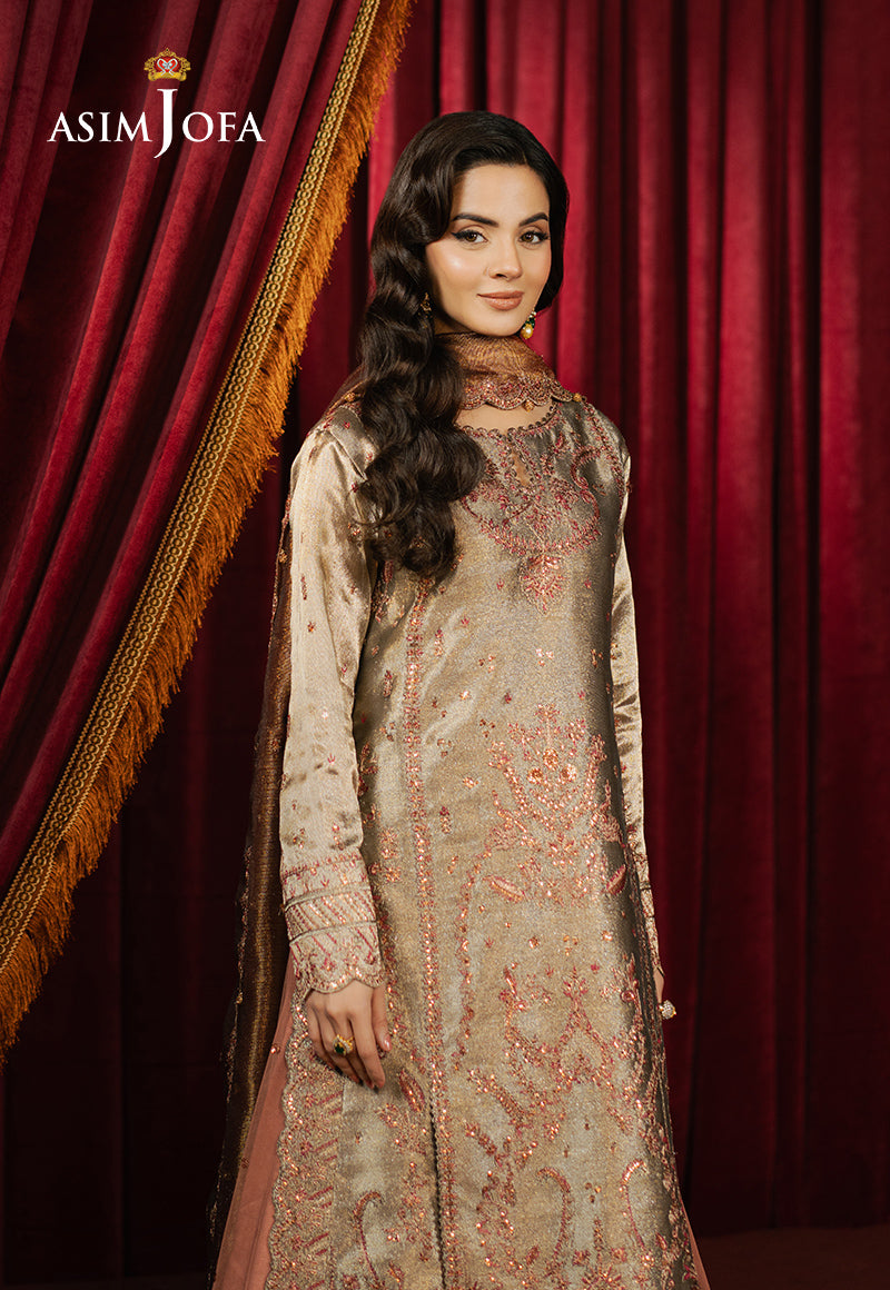 AJPF-16 EMBROIDERED ZARI TISSUE 3 PCS