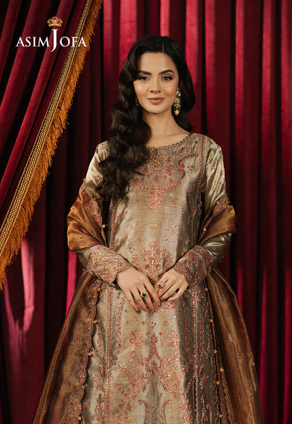 AJPF-16 EMBROIDERED ZARI TISSUE 3 PCS