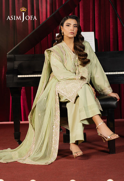AJPF-22 EMBROIDERED BOSKI SILK 3 PCS