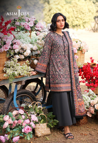 AJUUB-09 Printed Lawn 3 Pcs