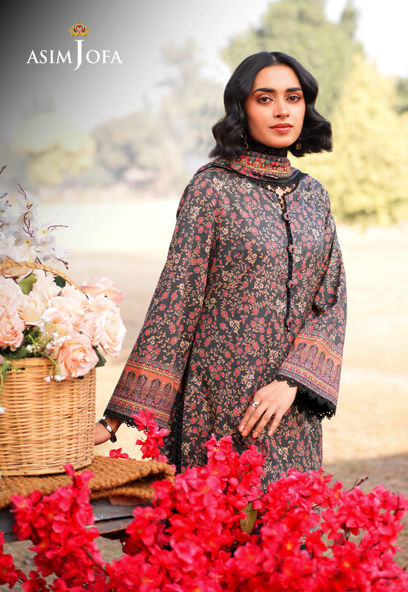 AJUUB-09 Printed Lawn 3 Pcs