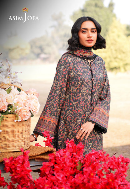 AJUUB-09 Printed Lawn 3 Pcs