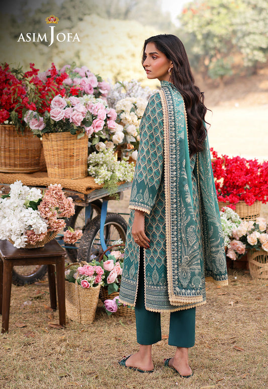 AJUUB-04 Printed Lawn 3 Pcs