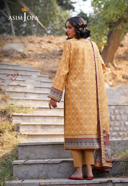 AJUUB-07 Printed Lawn 3 Pcs