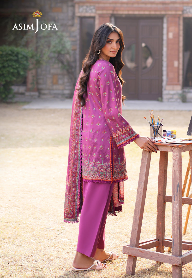 AJUUB-12 Printed Lawn 3 Pcs