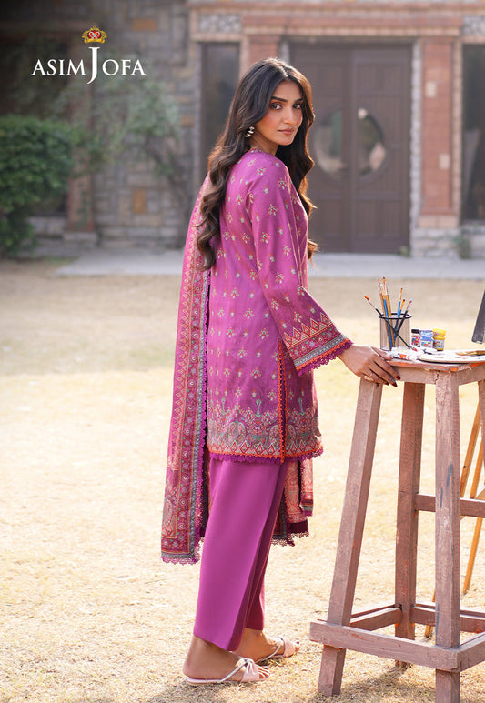 AJUUB-12 Printed Lawn 3 Pcs