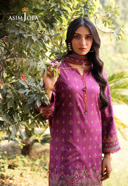 AJUUB-12 Printed Lawn 3 Pcs