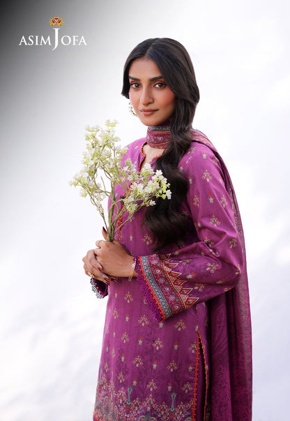 AJUUB-12 Printed Lawn 3 Pcs