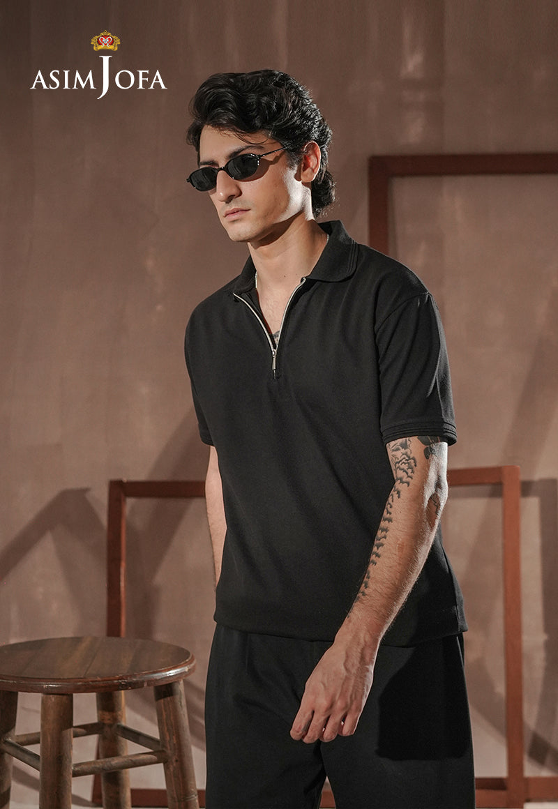 AJMPO-13 ZIPPER POLO T-SHIRT 1 PC