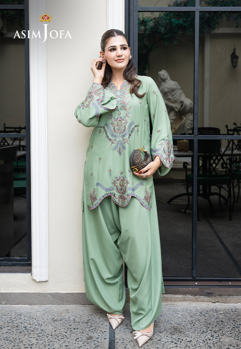 AJLPE-04 Embroidered Boski Silk Stitched 2pcs