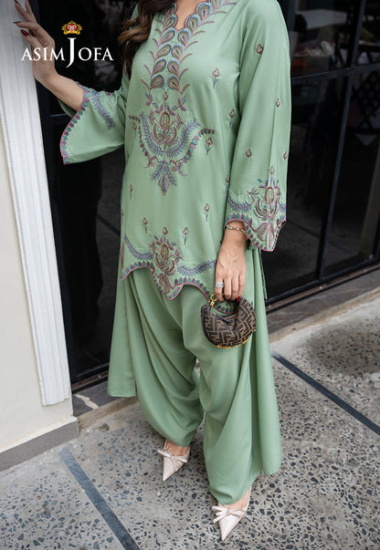 AJLPE-04 Embroidered Boski Silk Stitched 2pcs