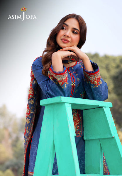 AJUUB-10 Printed Lawn 3 Pcs