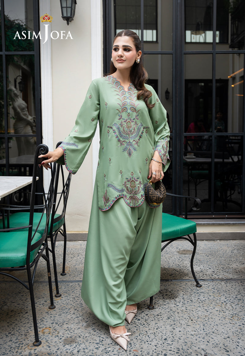 AJLPE-04 Embroidered Boski Silk Stitched 2pcs