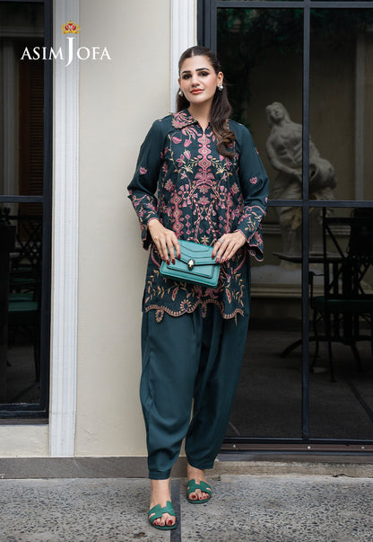 AJLPE-01 Embroidered Boski Silk Stitched 2pcs