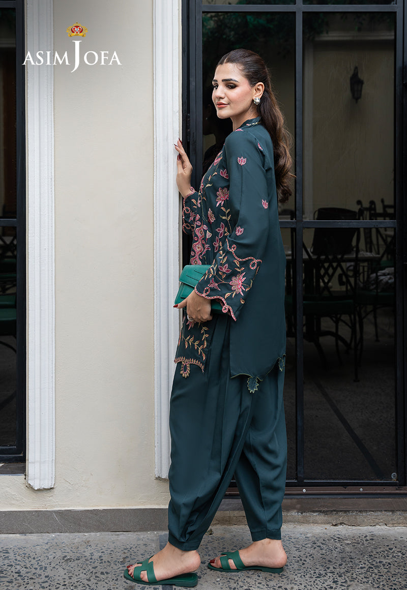 AJLPE-01 Embroidered Boski Silk Stitched 2pcs