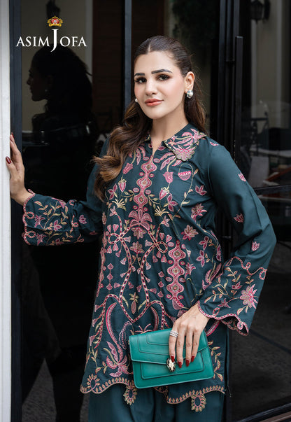 AJLPE-01 Embroidered Boski Silk Stitched 2pcs