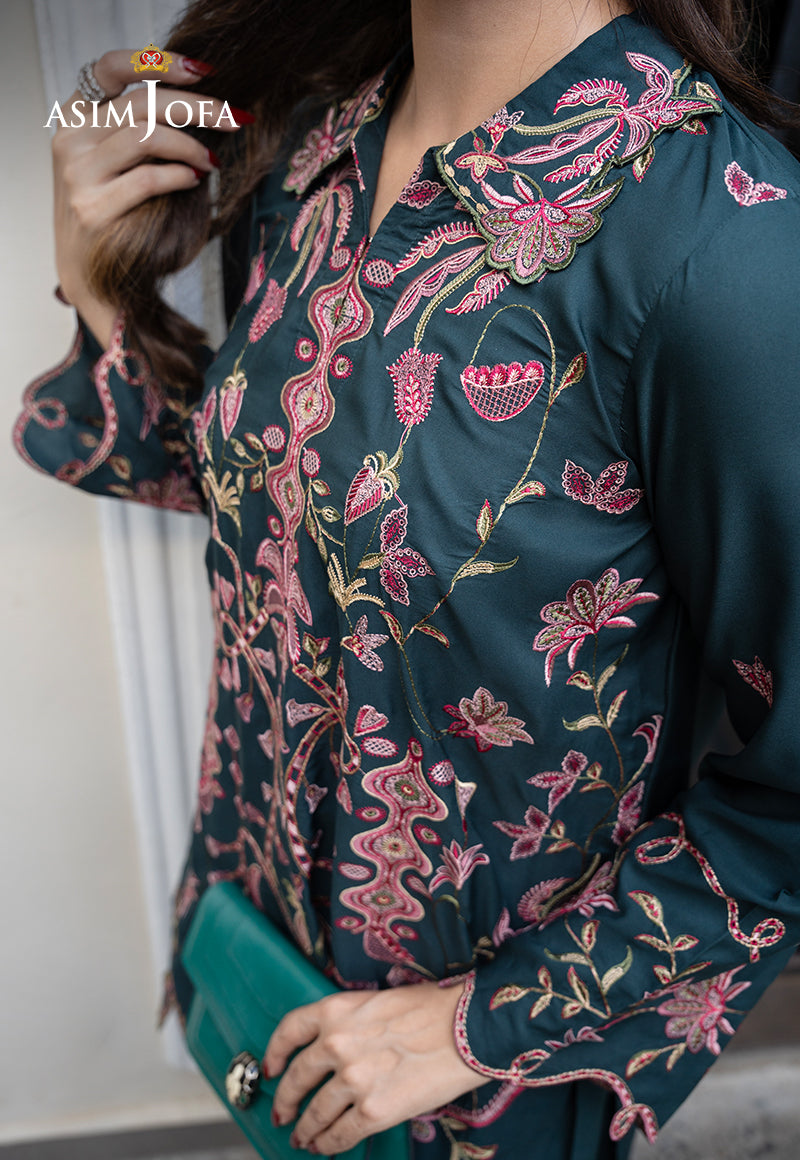 AJLPE-01 Embroidered Boski Silk Stitched 2pcs