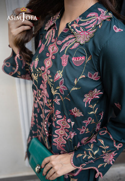 AJLPE-01 Embroidered Boski Silk Stitched 2pcs