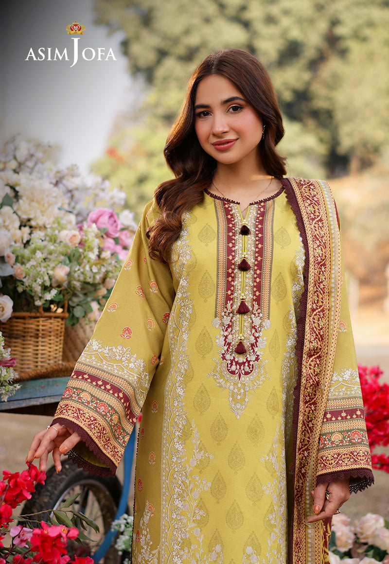 AJUUB-02 Printed Lawn 3 Pcs