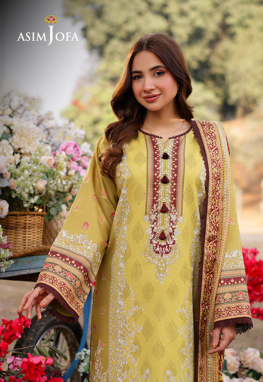 AJUUB-02 Printed Lawn 3 Pcs