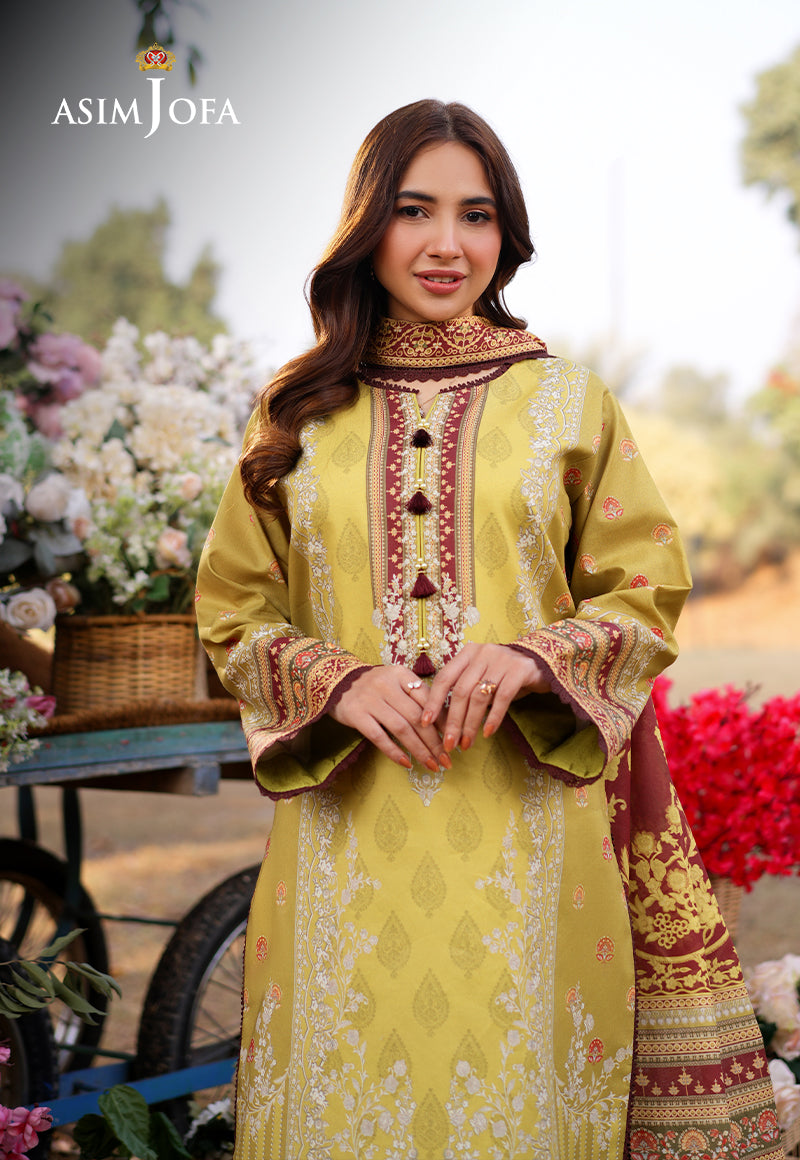 AJUUB-02 Printed Lawn 3 Pcs