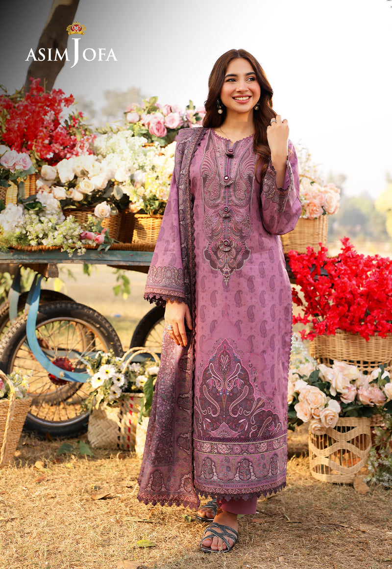 AJUUB-19 Printed Lawn 3 Pcs