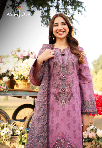 AJUUB-19 Printed Lawn 3 Pcs