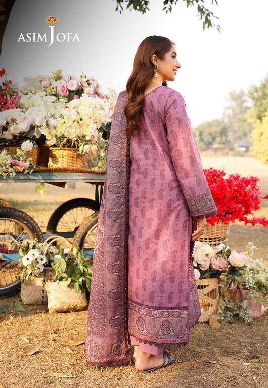 AJUUB-19 Printed Lawn 3 Pcs