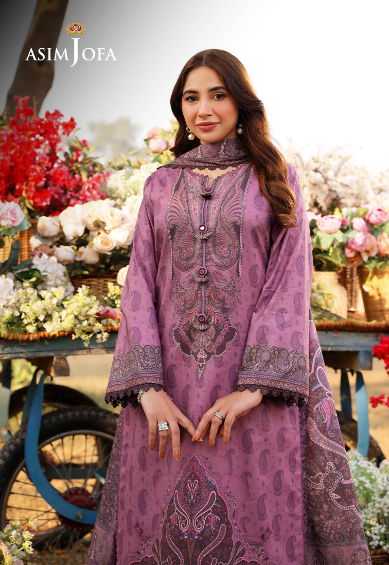 AJUUB-19 Printed Lawn 3 Pcs