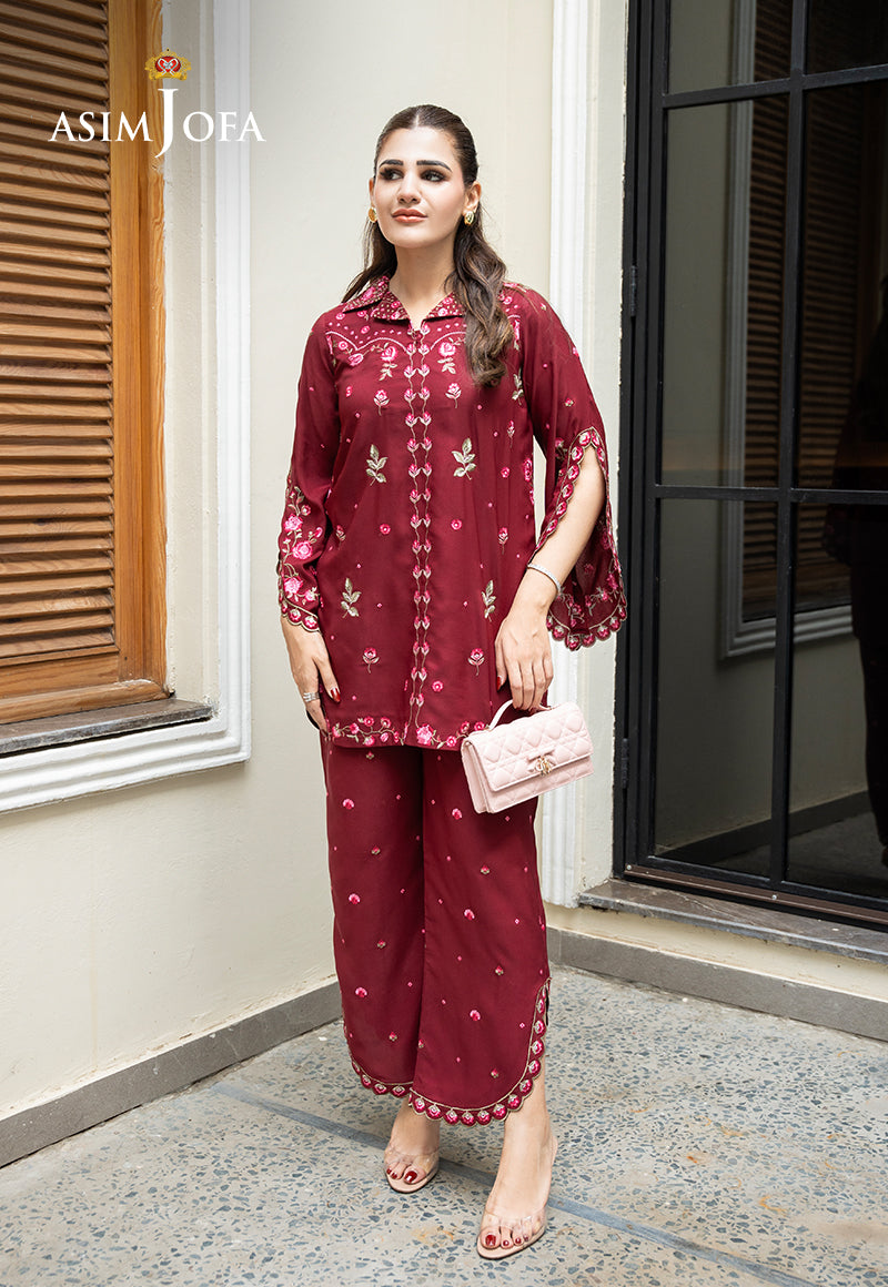 AJLPE-02 Embroidered Boski Silk Stitched 2pcs