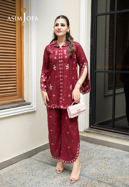 AJLPE-02 Embroidered Boski Silk Stitched 2pcs