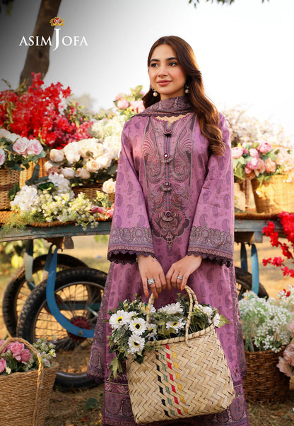 AJUUB-19 Printed Lawn 3 Pcs